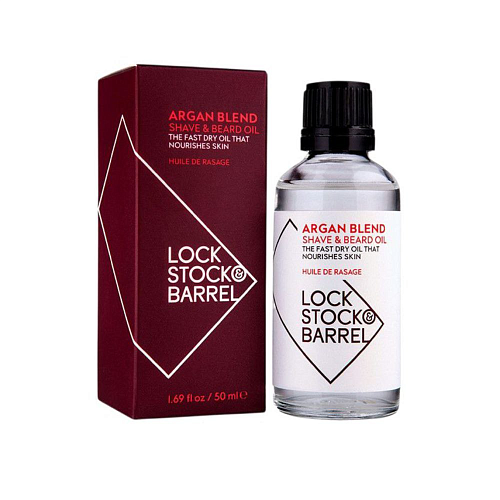 Масло аргановое для бритья и бороды - Lock Stock & Barrel Argan Blend Shave & Beard Oil